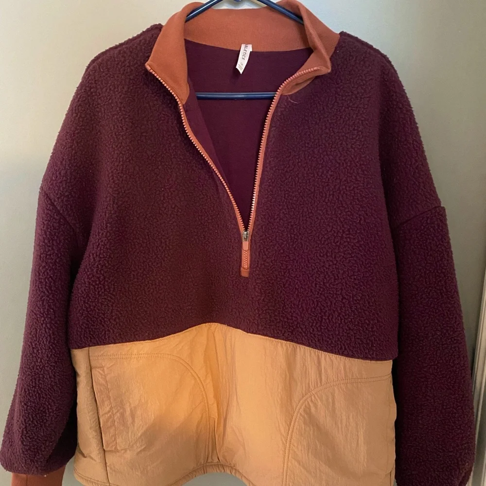 Fabletics Fleece Pullover Jacket (1X) - Picture 1 of 2